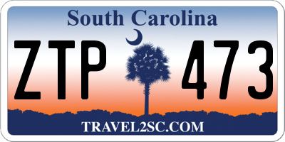 SC license plate ZTP473