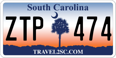SC license plate ZTP474