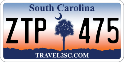 SC license plate ZTP475