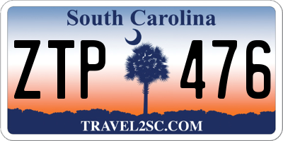 SC license plate ZTP476