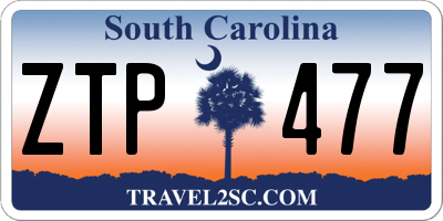 SC license plate ZTP477