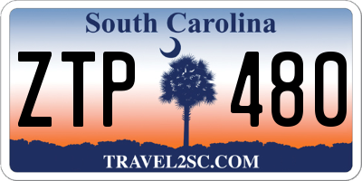 SC license plate ZTP480