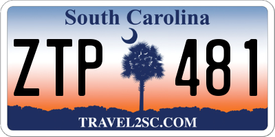 SC license plate ZTP481
