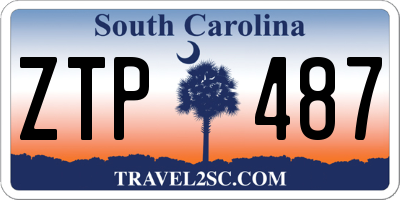 SC license plate ZTP487