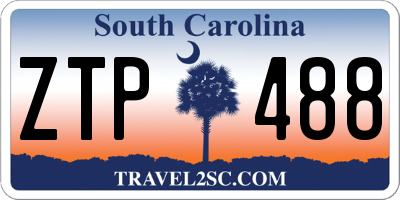 SC license plate ZTP488