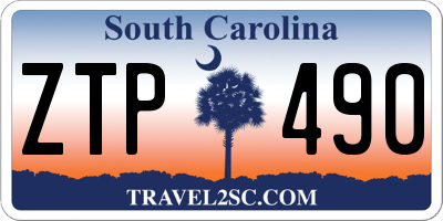 SC license plate ZTP490