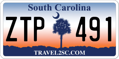 SC license plate ZTP491