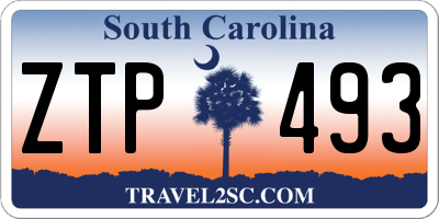 SC license plate ZTP493