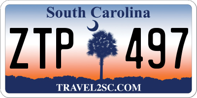 SC license plate ZTP497