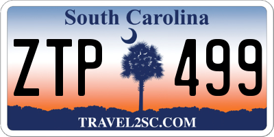 SC license plate ZTP499