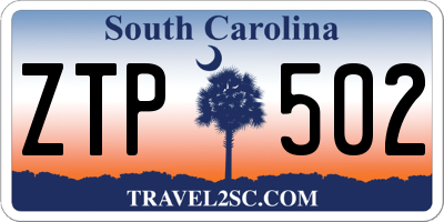 SC license plate ZTP502