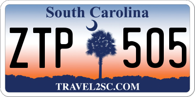 SC license plate ZTP505