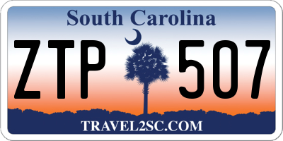 SC license plate ZTP507