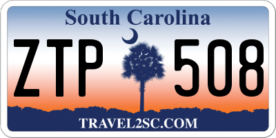 SC license plate ZTP508