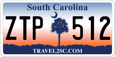 SC license plate ZTP512