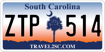 SC license plate ZTP514