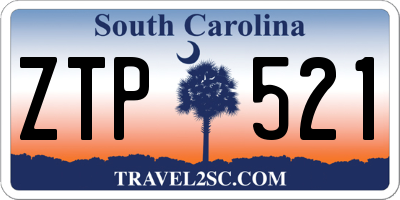 SC license plate ZTP521