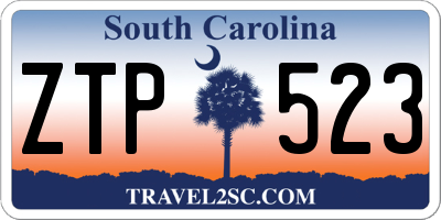 SC license plate ZTP523