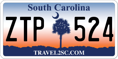SC license plate ZTP524