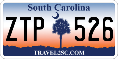 SC license plate ZTP526
