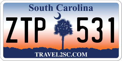 SC license plate ZTP531