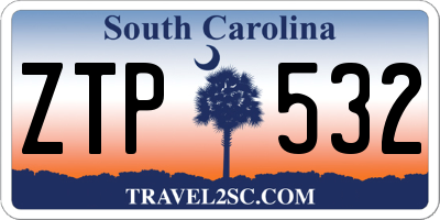 SC license plate ZTP532