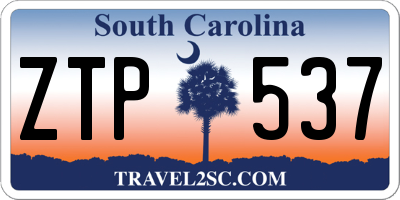 SC license plate ZTP537
