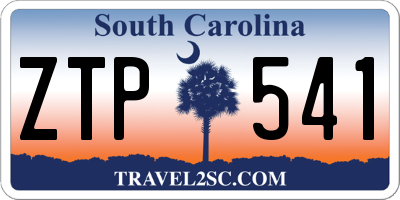 SC license plate ZTP541