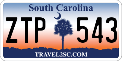 SC license plate ZTP543