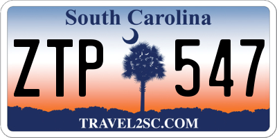 SC license plate ZTP547