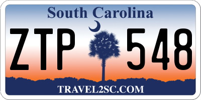 SC license plate ZTP548