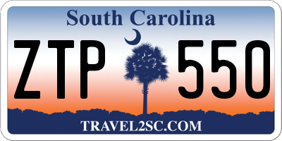SC license plate ZTP550