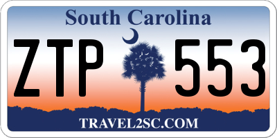 SC license plate ZTP553