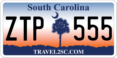 SC license plate ZTP555