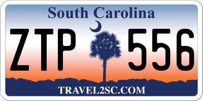 SC license plate ZTP556