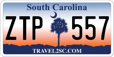 SC license plate ZTP557