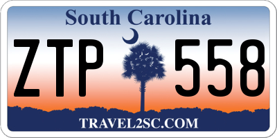 SC license plate ZTP558