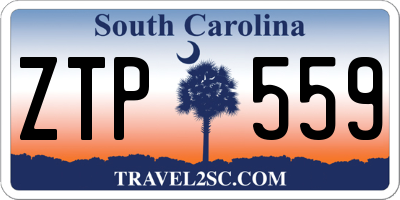 SC license plate ZTP559