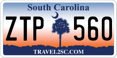 SC license plate ZTP560
