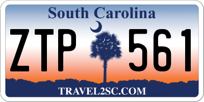 SC license plate ZTP561