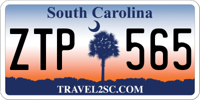 SC license plate ZTP565