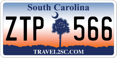 SC license plate ZTP566