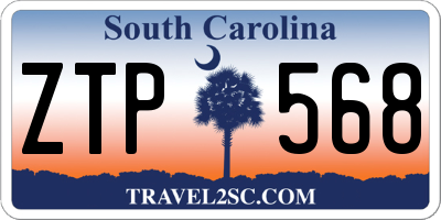 SC license plate ZTP568