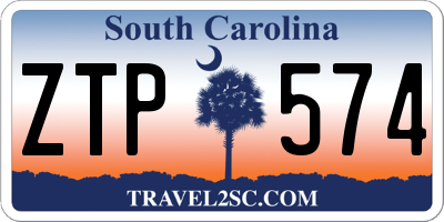 SC license plate ZTP574