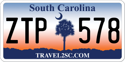 SC license plate ZTP578