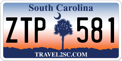SC license plate ZTP581