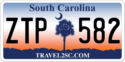 SC license plate ZTP582