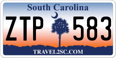 SC license plate ZTP583