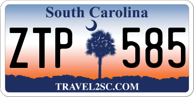 SC license plate ZTP585