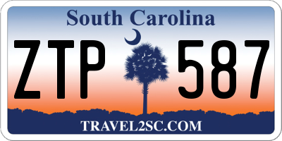 SC license plate ZTP587